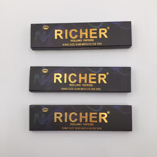 UV-Drucklogo Ihrer eigenen Marke, Einzelgröße mit Filterspitzen, Zigarettenpapier, individuell