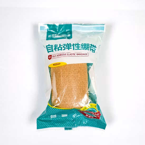 Hautfarbener, kohäsiver, elastischer Verband aus Vliesstoff